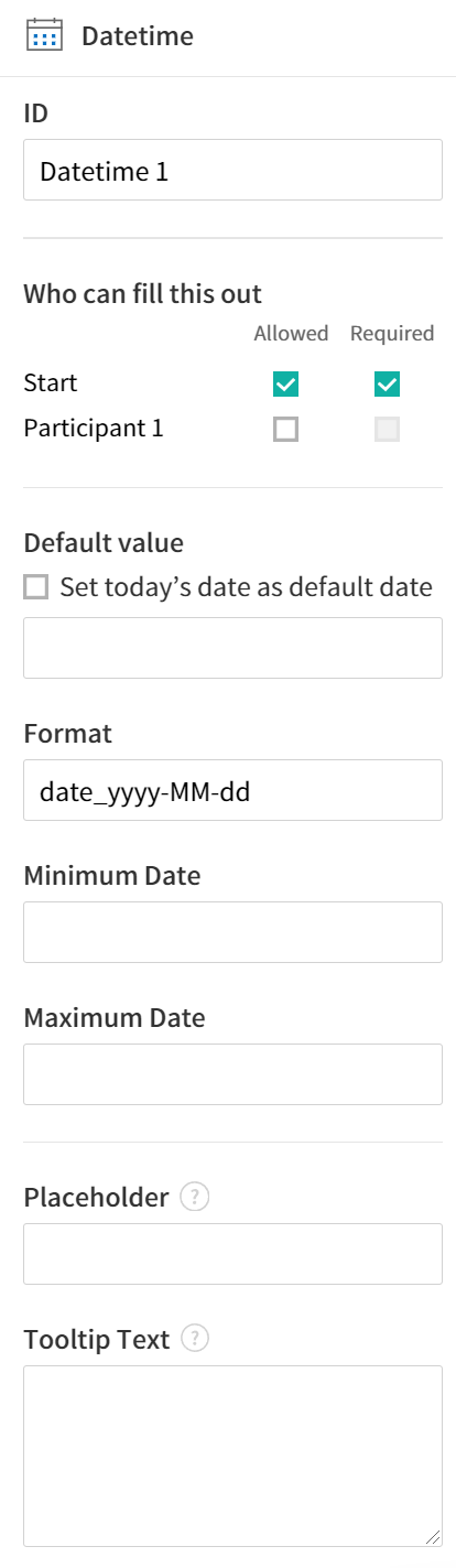Setting Datetime Component Properties