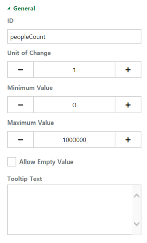 Setting Numeric stepper Component Properties