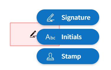 Signature type selection