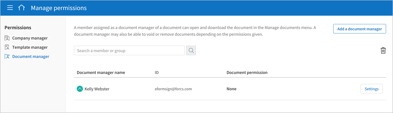 Document manager added