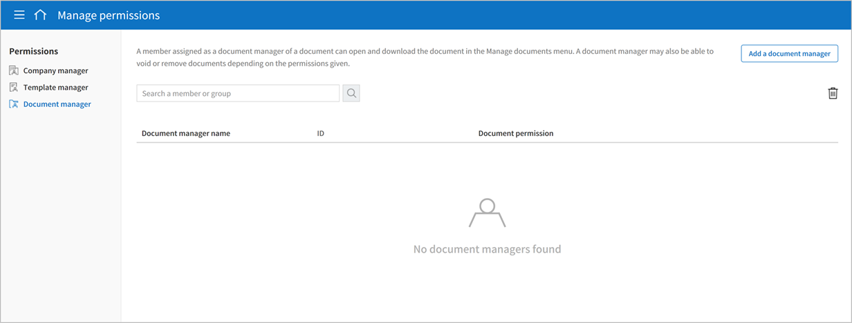 Add Document Manager Popup