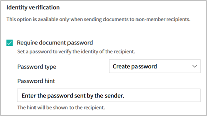 Require document password